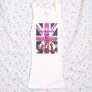 y2k one direction "keep calm and be directioners" graphic tank